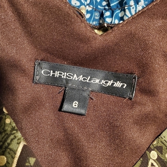 NWT Chris McLaughlin Print Tiered Midi Dress Size 6 - Picture 8 of 16